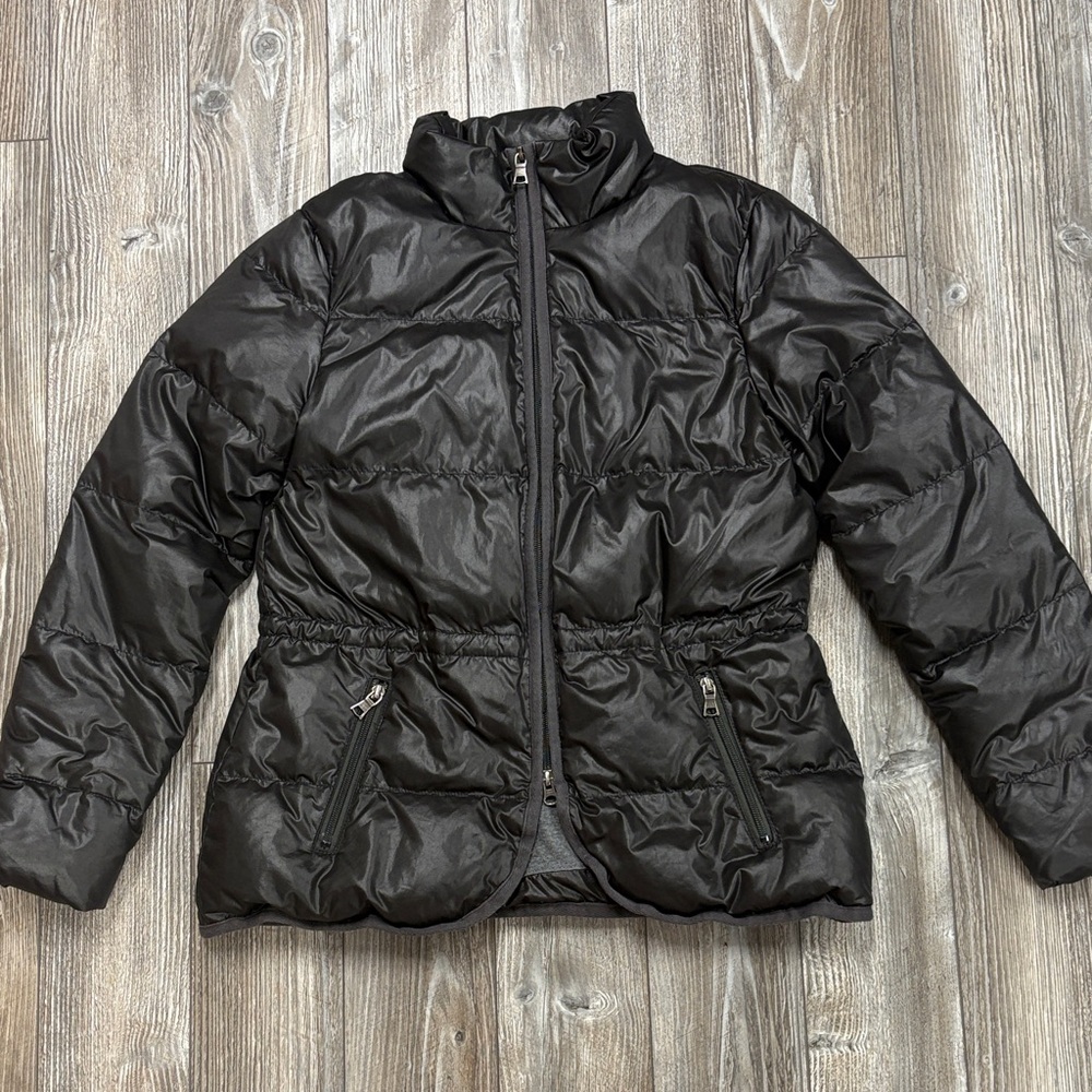 Banana Republic Shiny Black Down Puffer Jacket